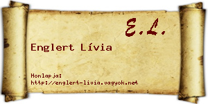 Englert Lívia névjegykártya